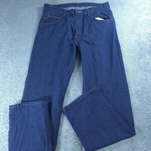 Red Kap Jeans‎ Mens 36x32 Blue Dark Wash Relaxed Straight Denim Work PD60PW6